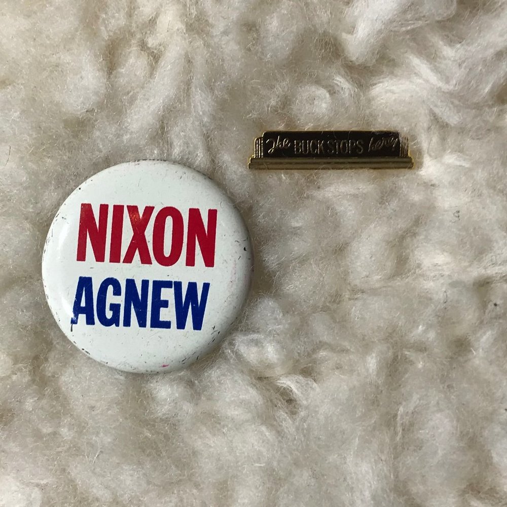Authentic Vintage Political Pin Collection